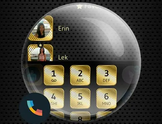 Theme Dialer Gold Black Dots android App screenshot 0