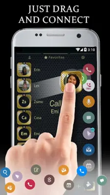Theme Dialer Gold Black Dots android App screenshot 3