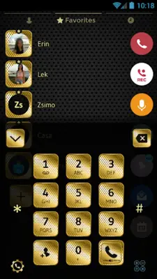 Theme Dialer Gold Black Dots android App screenshot 4